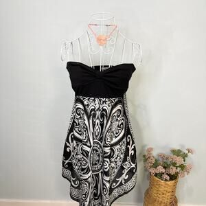 The perfect vintage y2k black and white babydoll tube top /mini dress